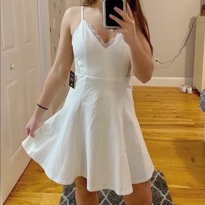 White Lulus Dress with Lace Back